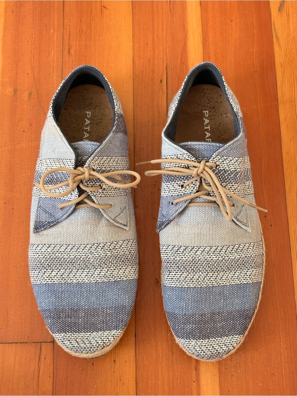 Patara Men's Blue Print Lace-Up Shoes